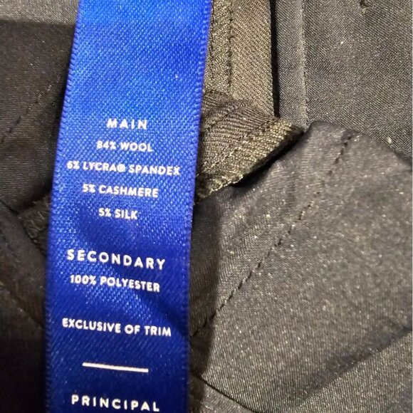 Kit & Ace Go To Trouser Pants Tailored Wool Cashmere Silk Size 4 Dark Navy - Picture 11 of 12